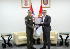 26 December 2019 The Chairman of the Security Services Control Committee MA Igor Becic and the Head of the Serbian Armed Forces General Staff General Milan Mojsilovic
